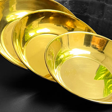 Golden Nihari Bowls-Set of 3-PVD Coated QM Branded